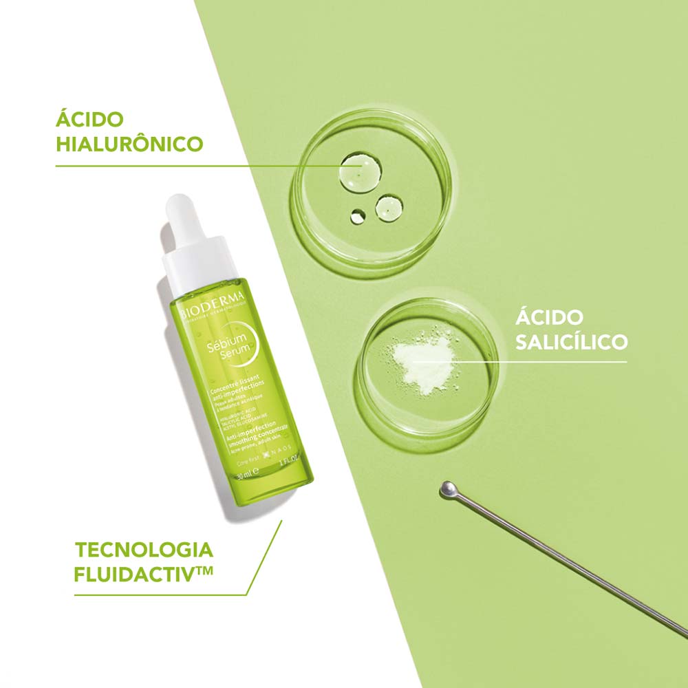 Sérum Facial Anti-Idade Concentrado Anti-marcas da Acne Sébium Sérum Bioderma 30ml