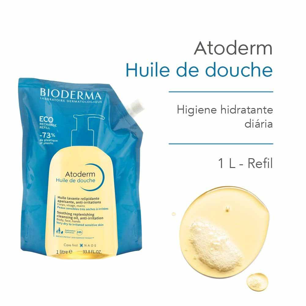 Refil Óleo de Banho Hidratante Atoderm Huile de Douche Bioderma 1L