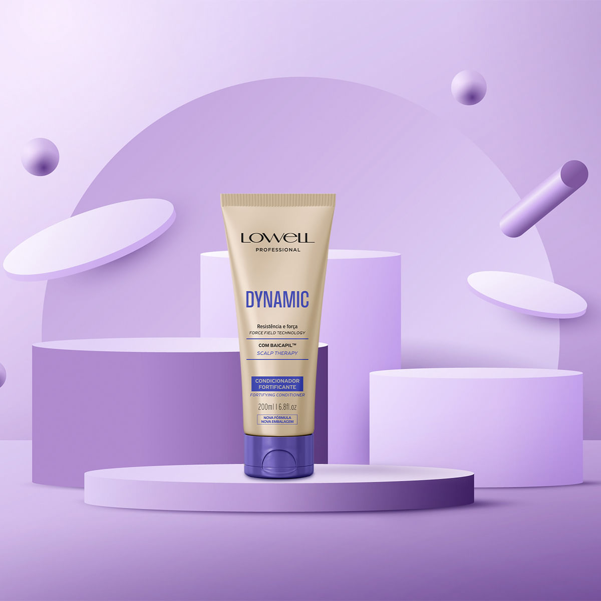 Kit Dynamic Scalp Therapy Duo Lowell Shampoo 240ml + Condicionador 200ml + Sérum Antiqueda 48ml