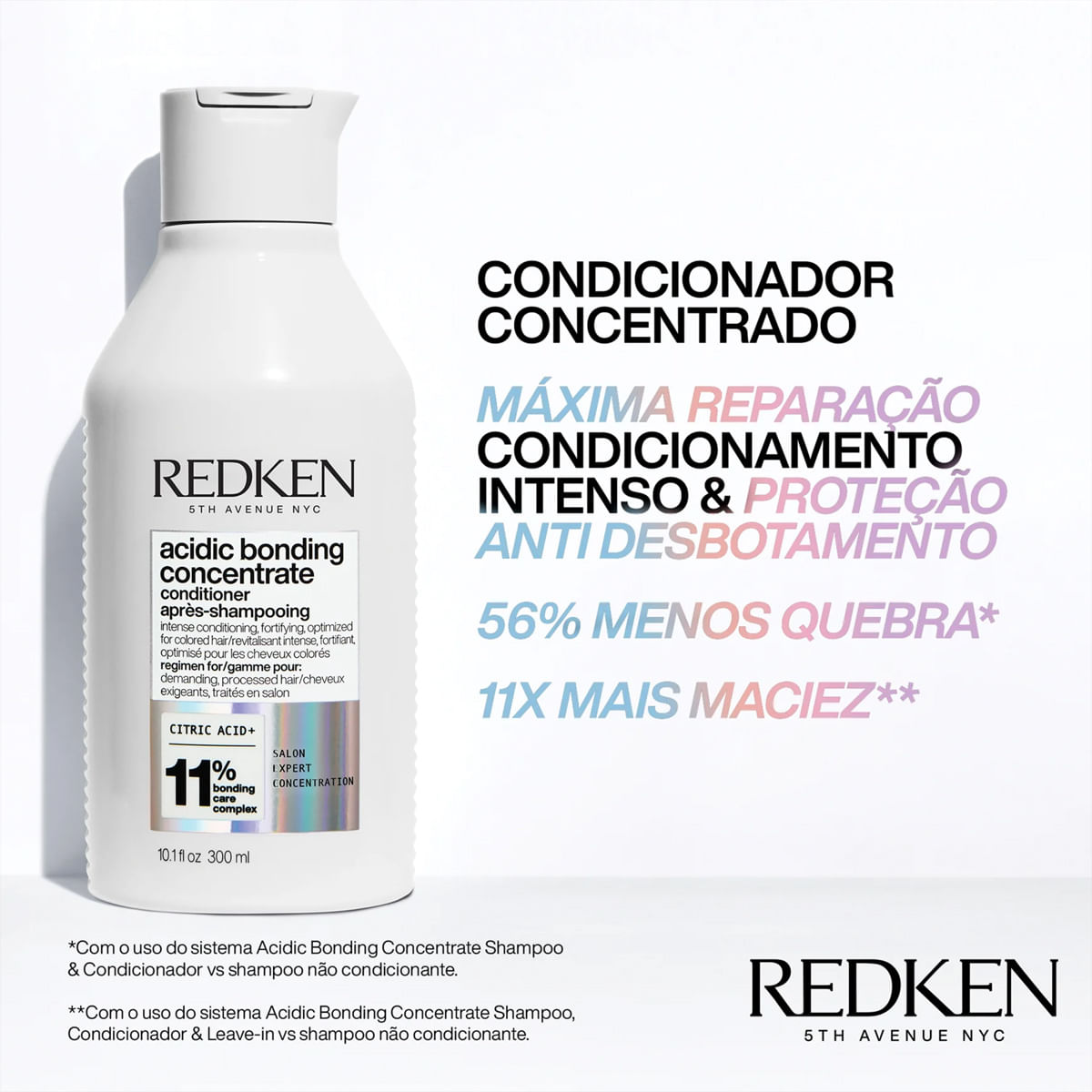 Kit Acidic Bonding Concentrate Redken Shampoo 300ml + Condicionador 300ml