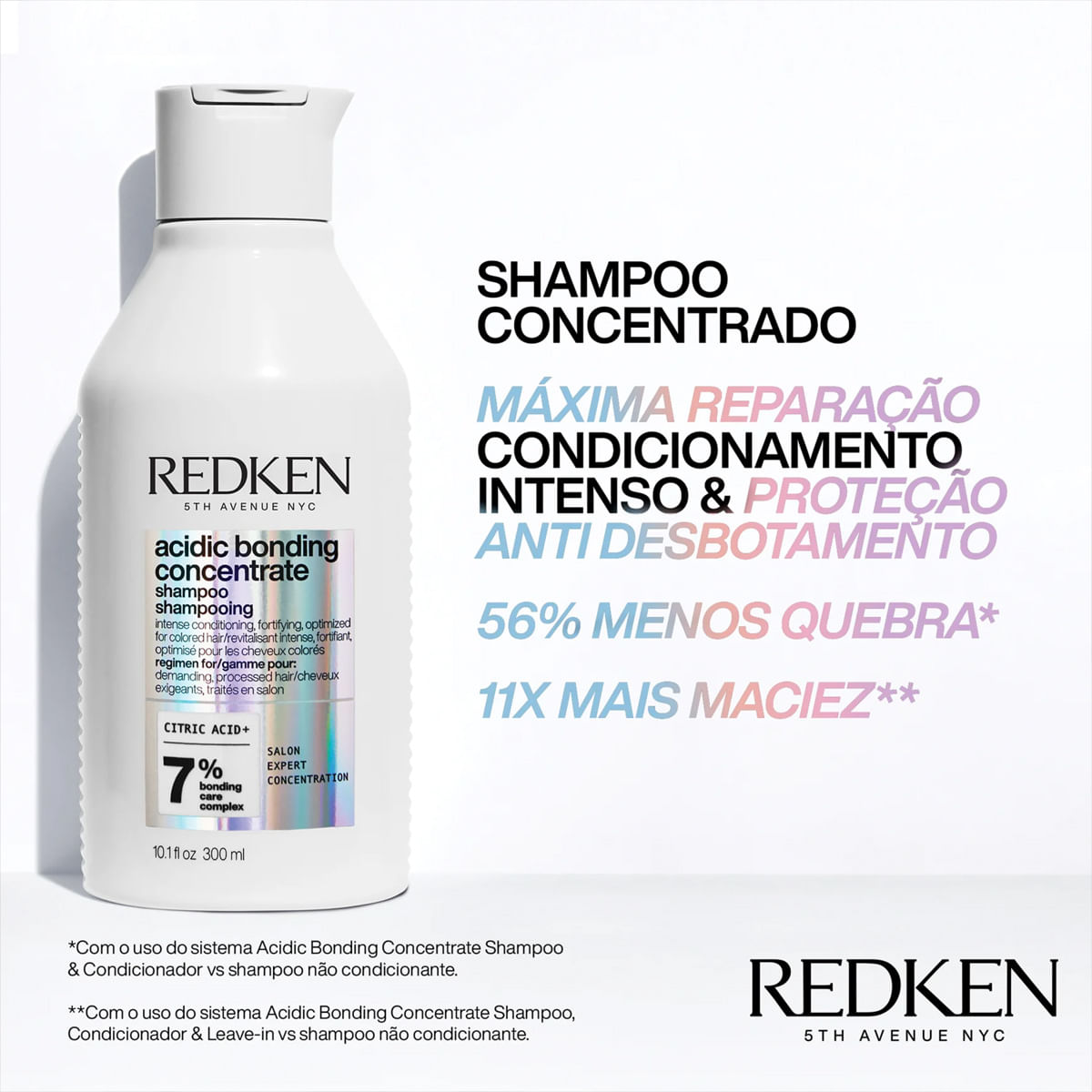 Kit Acidic Bonding Concentrate Redken Shampoo 300ml + Condicionador 300ml