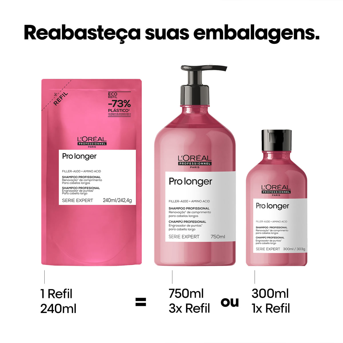Refil Shampoo Pro Longer  L'Oréal Professionnel 240ml