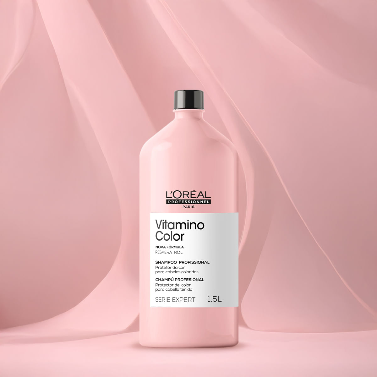 Kit L'Oréal Professionnel Shampoo Vitamino Color 1,5L+ Válvula Pump