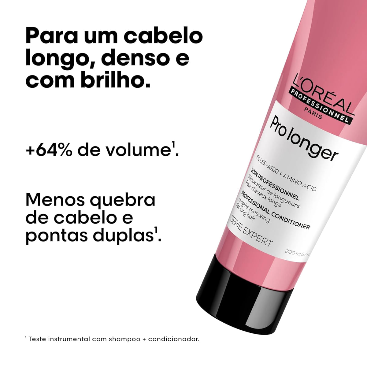 Kit Pro Longer L'Oréal Professionnel Refil Shampoo 240ml + Condicionador 200ml