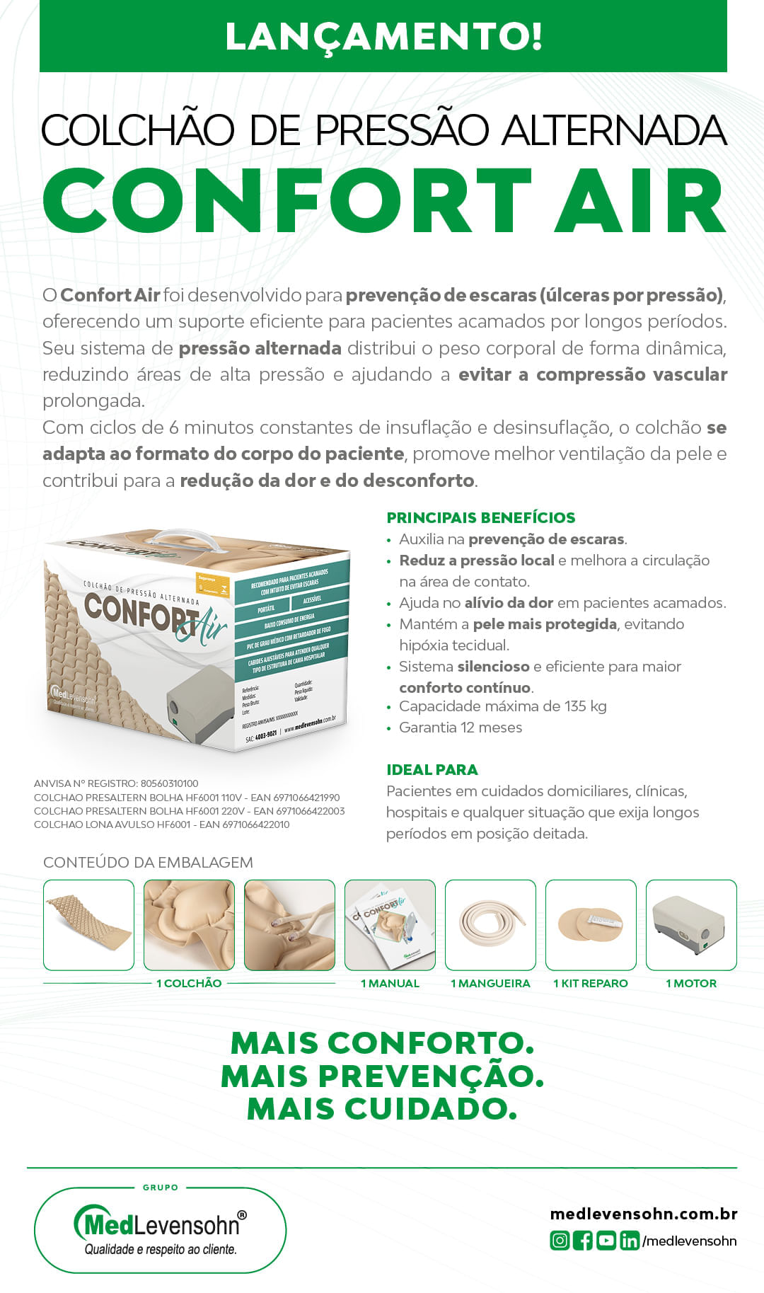 Colchão Pneumático ConfortAir Medlevensohn 220v