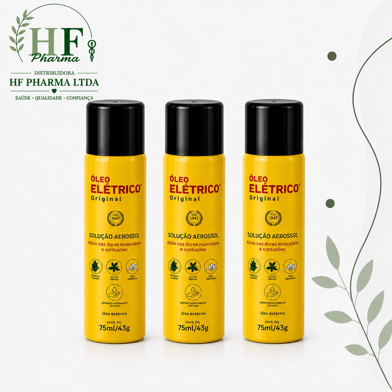 Kit 3 Óleo Elétrico Original Em Aerosol 75ml