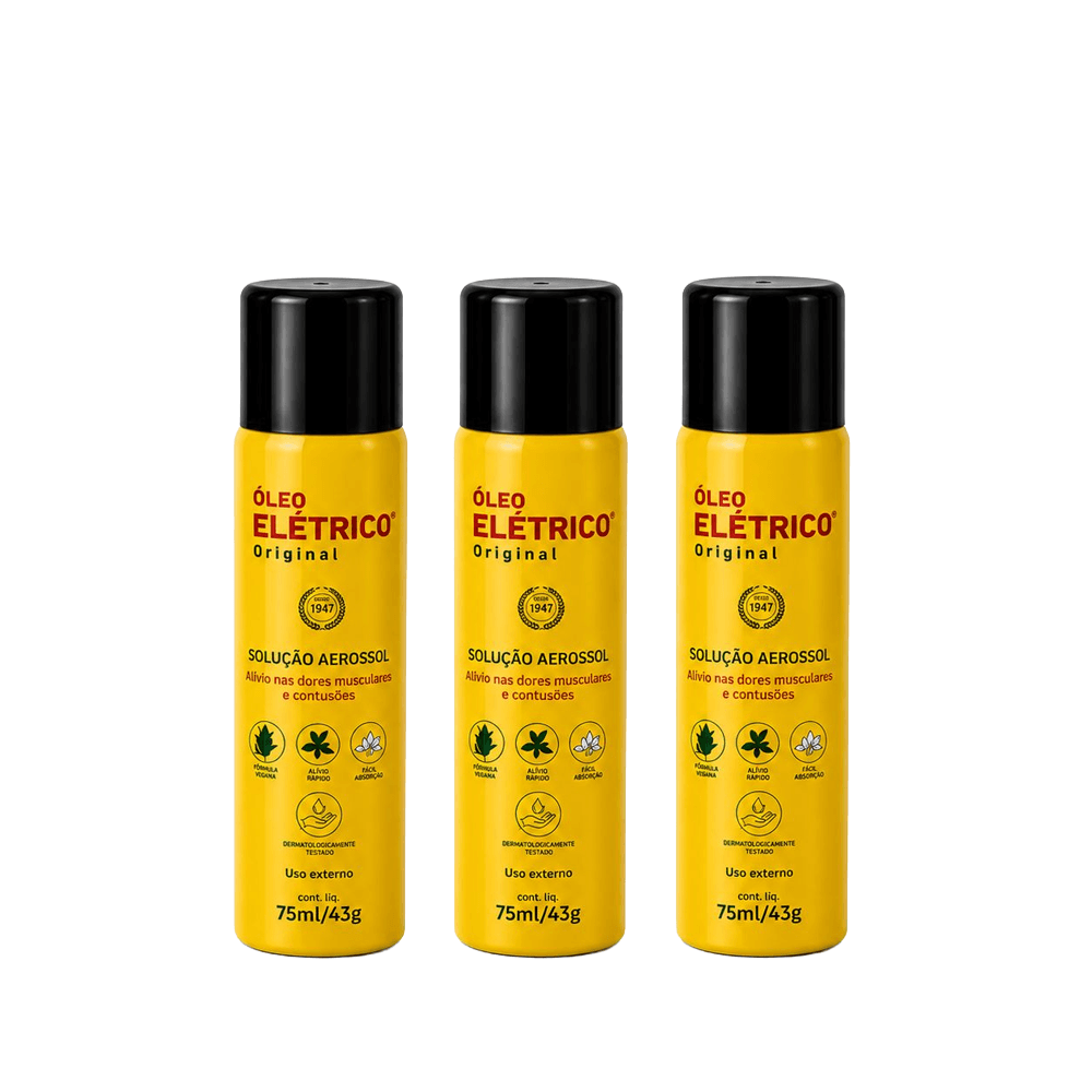 Kit 3 Óleo Elétrico Original Em Aerosol 75ml