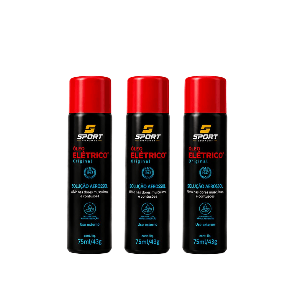 Kit 3 Sport Confort Óleo Elétrico Original 75ml