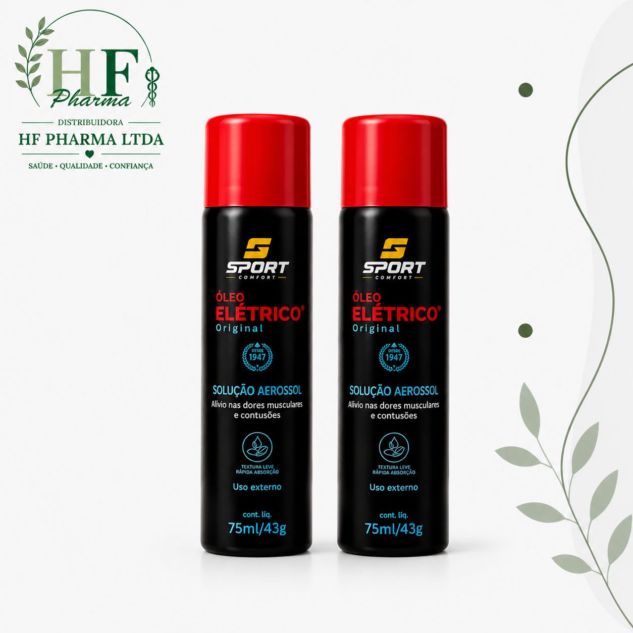 Kit 2 Sport Confort Óleo Elétrico Original 75ml
