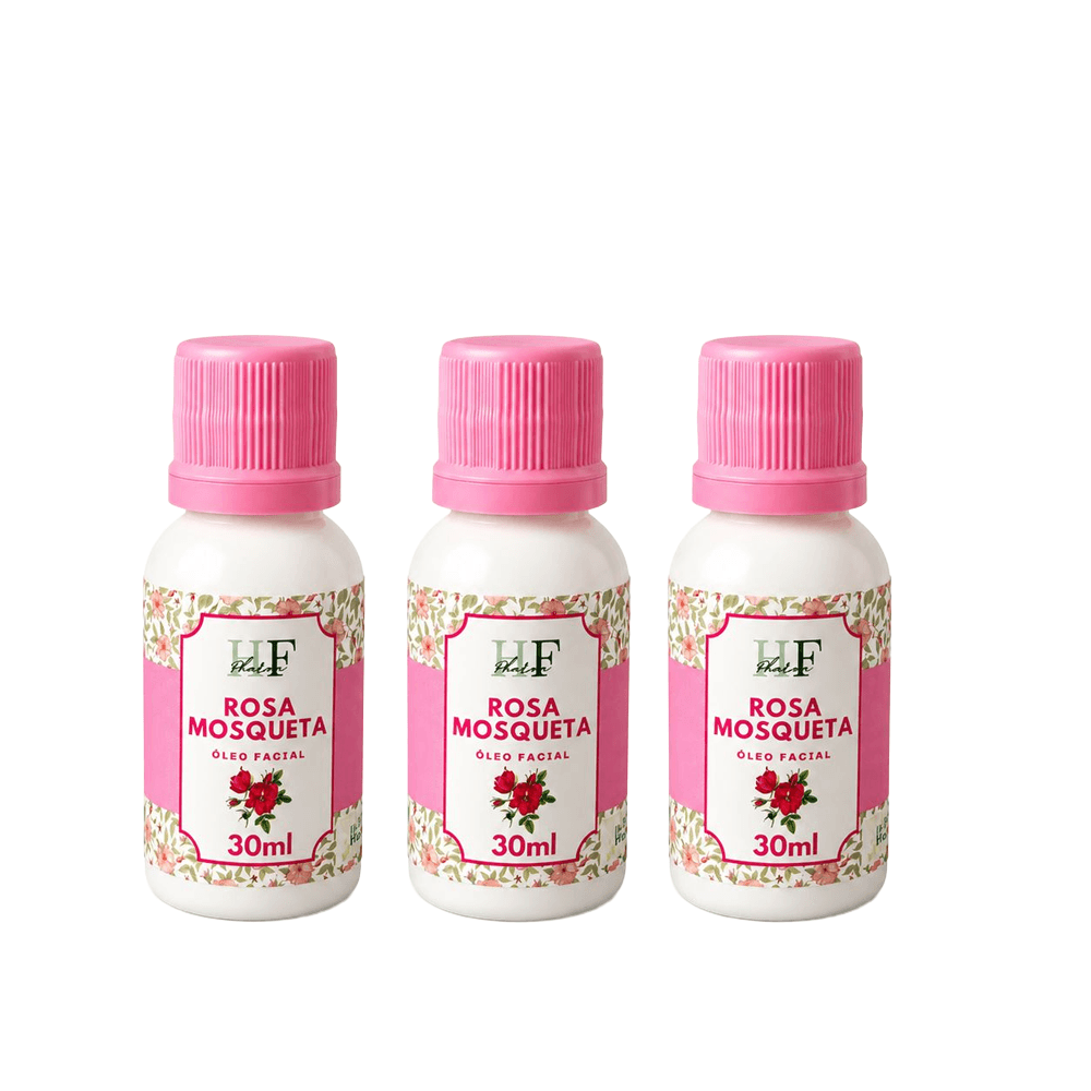Kit 3 Óleo De Rosa Mosqueta Facial Hf Pharma 30ml