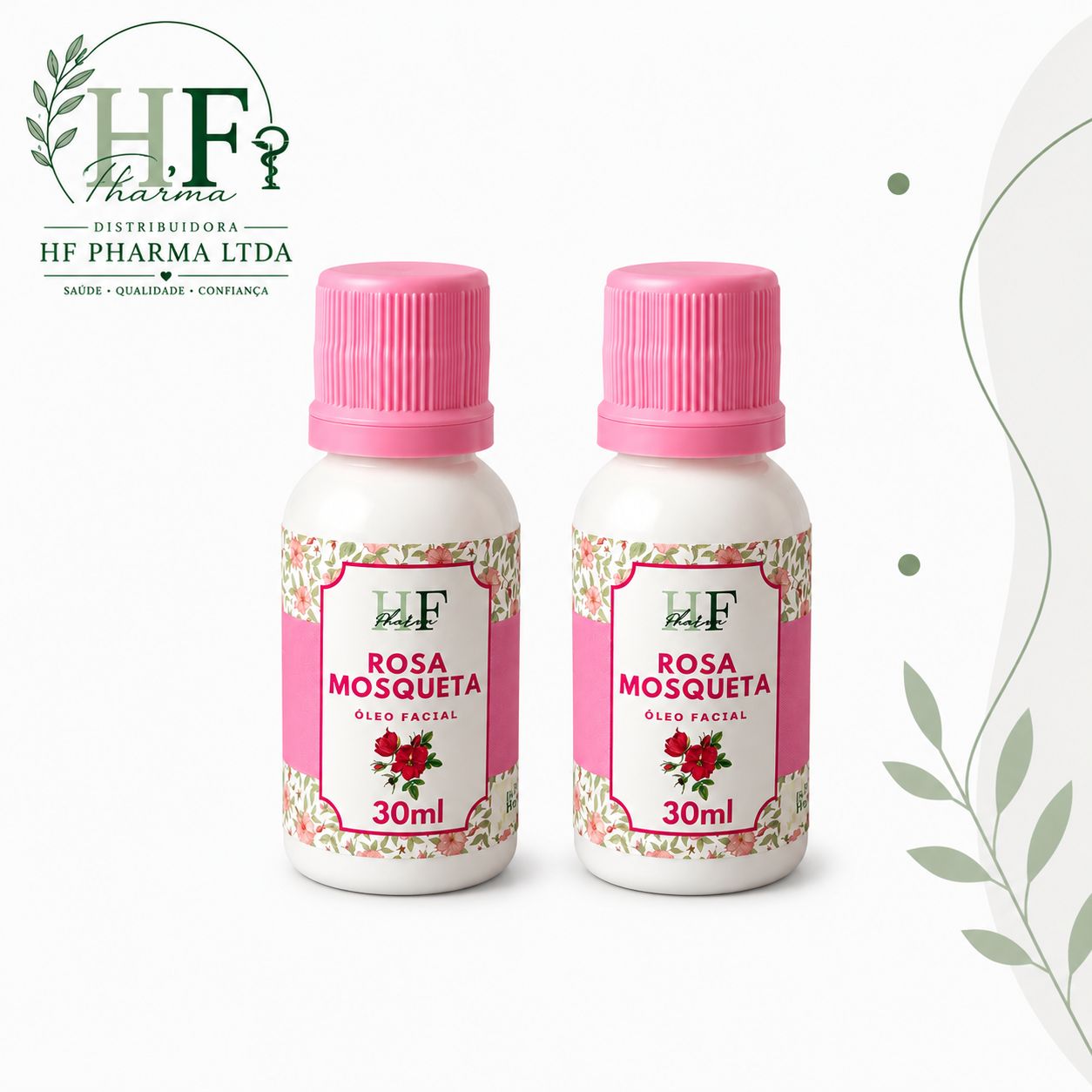 Kit 2 Óleo De Rosa Mosqueta Facial Hf Pharma 30ml