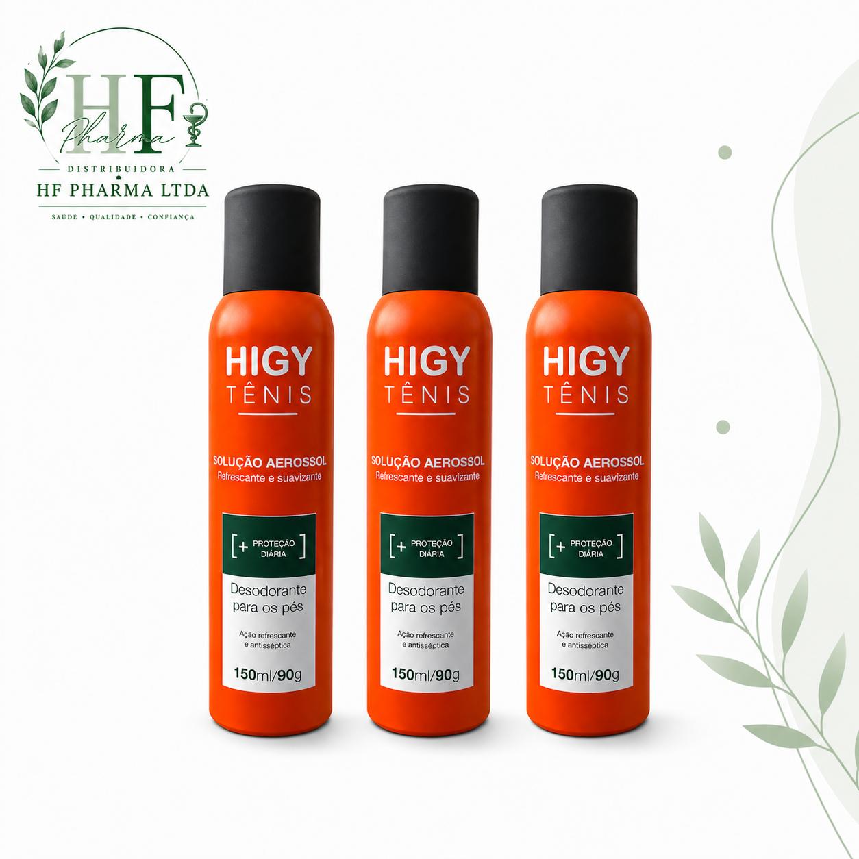 Kit 3 Desodorante Para Os Pés Higy Tênis 150ml/90g