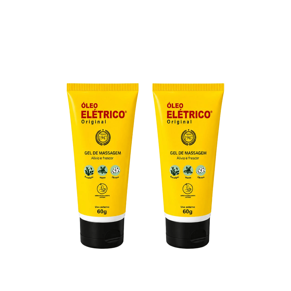 Kit 2 Gel Óleo Elétrico Original Para Massagem 60g