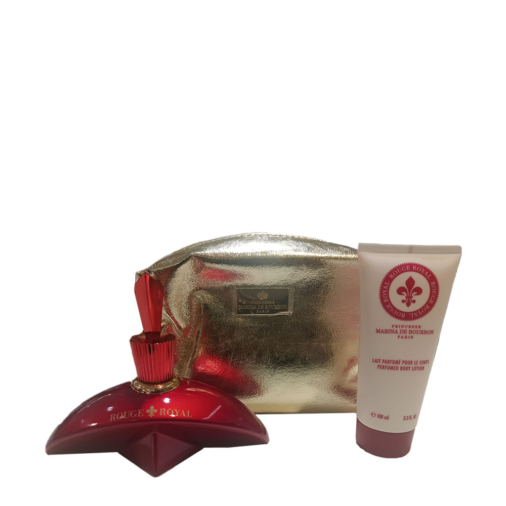 Kit Marina de Bourbon Rouge Royal Eau de Parfum 100ml + Body Lotion 100ml + Nécessaire