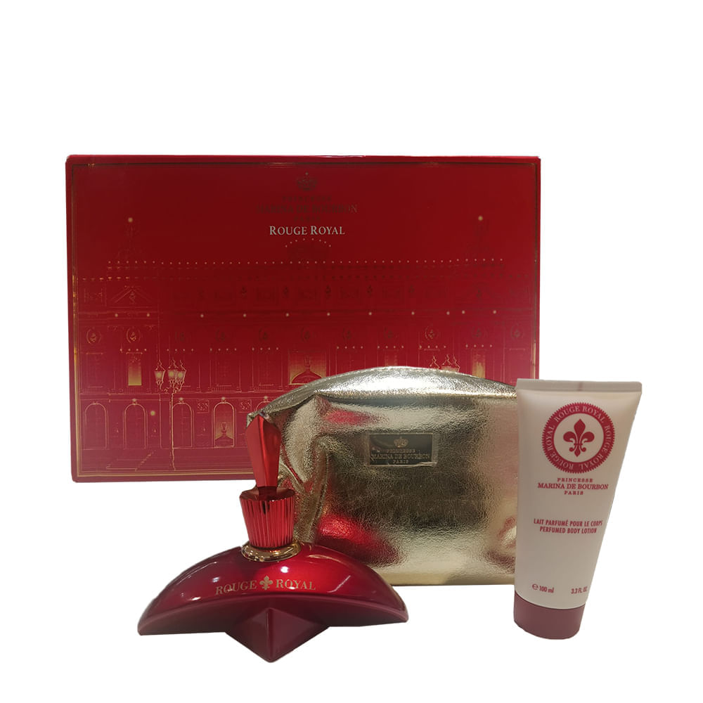Kit Marina de Bourbon Rouge Royal Eau de Parfum 100ml + Body Lotion 100ml + Nécessaire