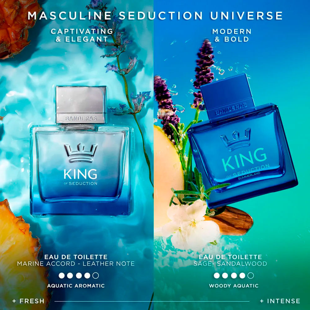 Perfume Masculino King Of Seduction Summerland Eau de Toilette Banderas 100ml