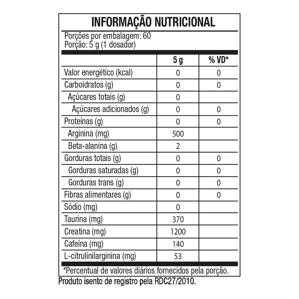 Pré-Treino Bone Crusher Black Skull Sabor Fruit Punch 300g