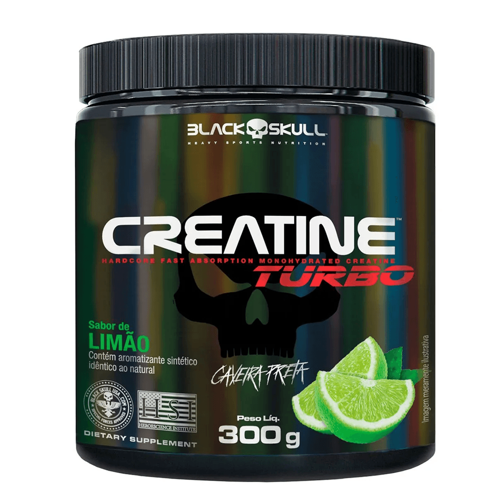 Creatina Turbo Black Skull Limão 300g