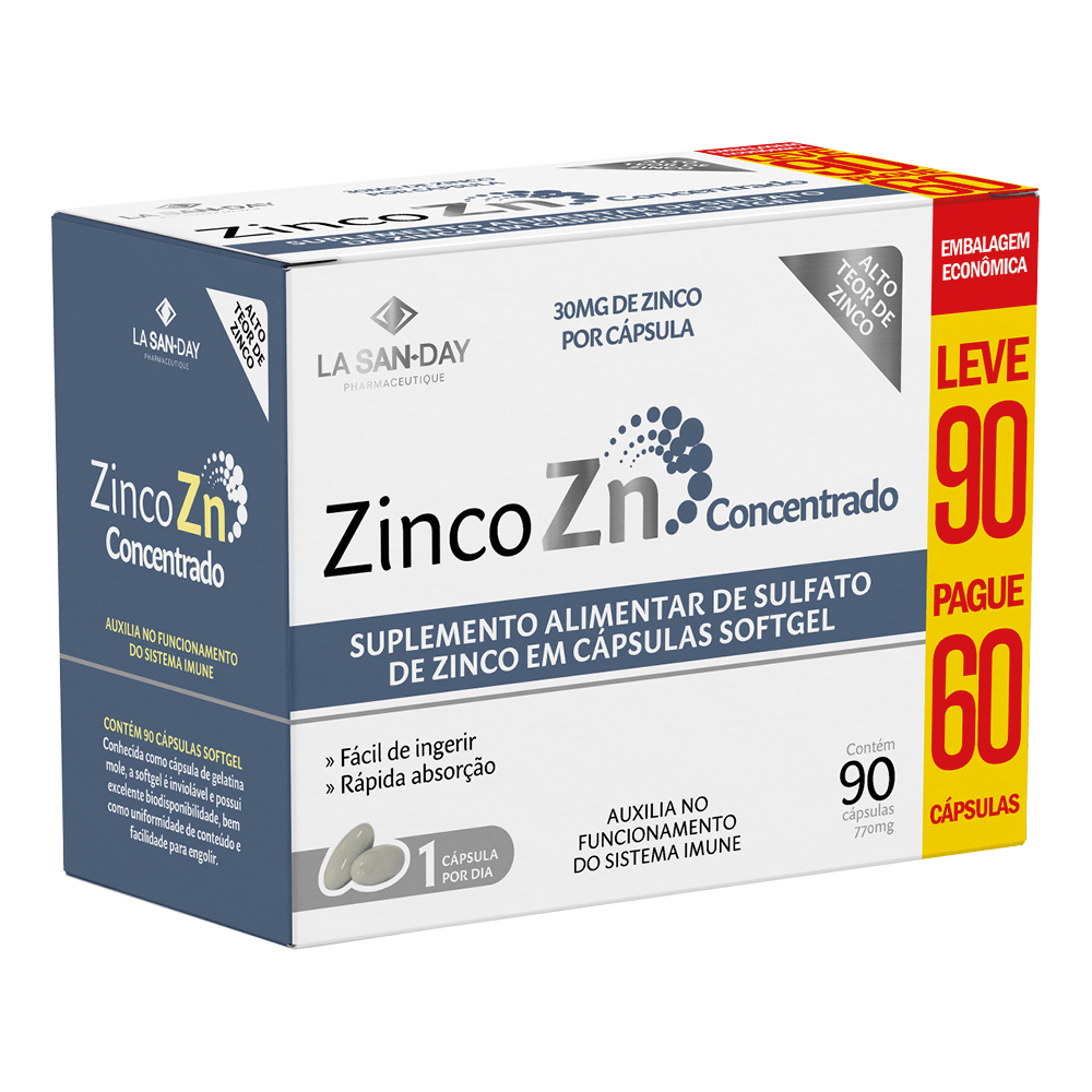Zinco Concentrado La San Day 90 Cápsulas
