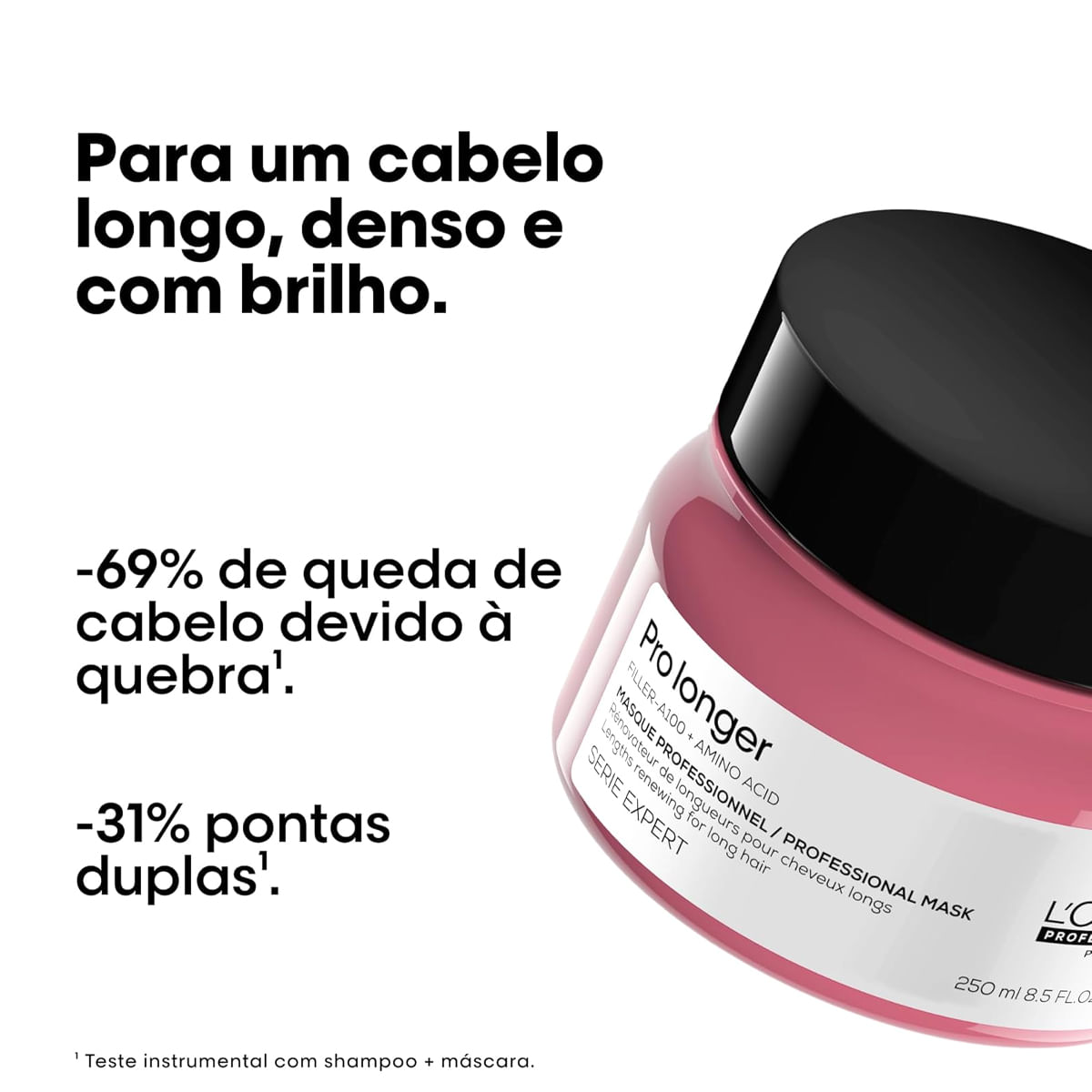 Kit L'Oréal Professionnel Pro Longer Home Care Refil Shampoo 240ml + Condicionador 200ml + Máscara Capilar 250g