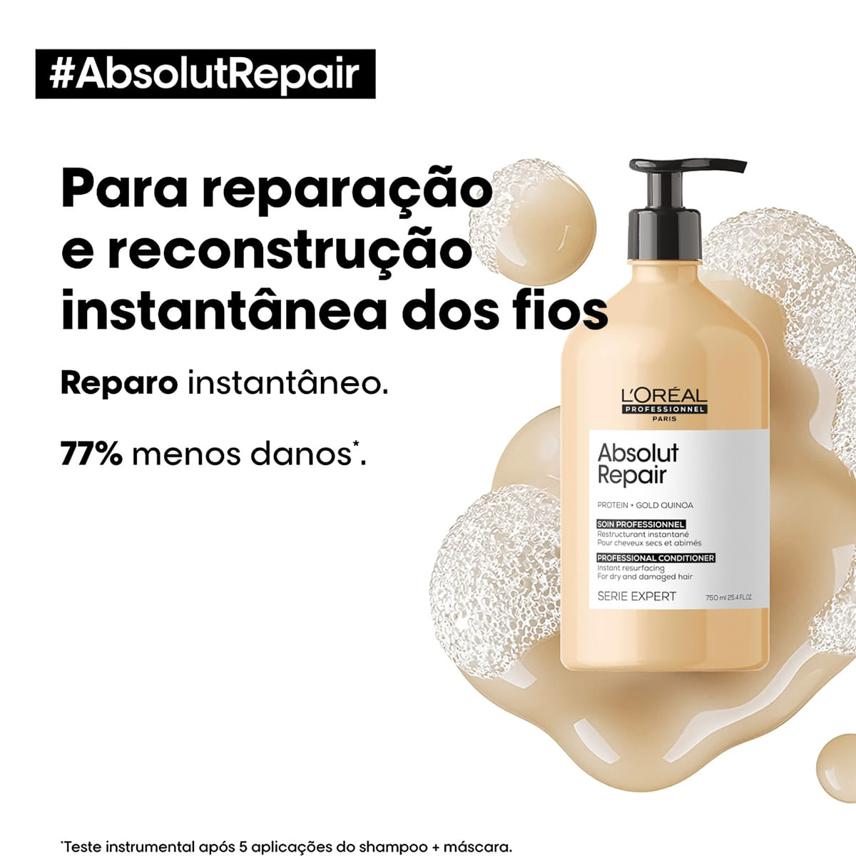Kit L'Oréal Professionnel Absolut Repair Shampoo 750ml  + Condicionador 750ml