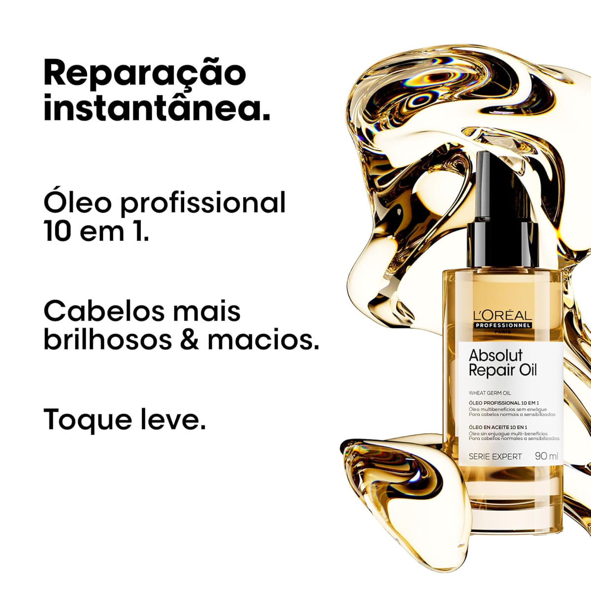 Kit L'Oréal Professionnel Refil Shampoo  Pro Longer Repair 240ml + Óleo Reparador 90ml