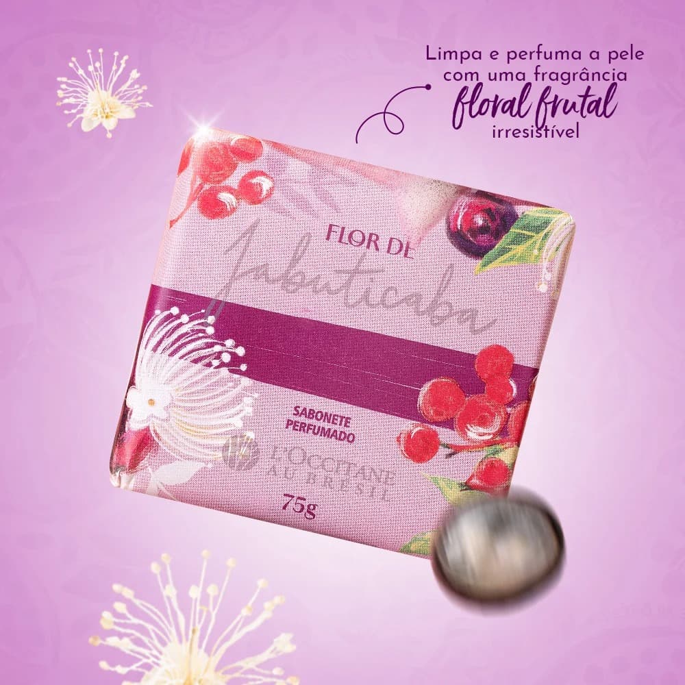 Sabonete Perfumado Flor de Jabuticaba L'Occitane Au Brésil 75g