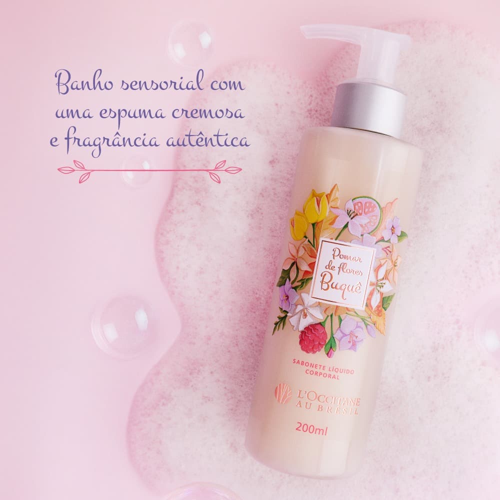 Sabonete Líquido Corporal Pomar de Flores Buquê L'Occitane Au Brésil 200ml