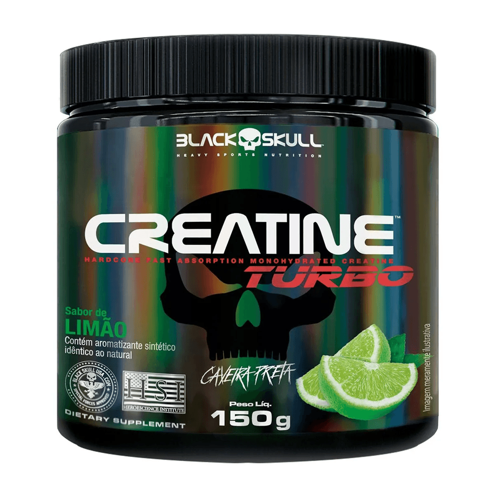 Creatina Turbo Black Skull Limão 150g