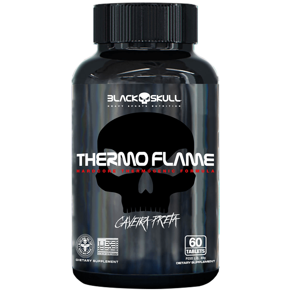 Termogênico Thermo Flame Black Skull 60 Tabletes