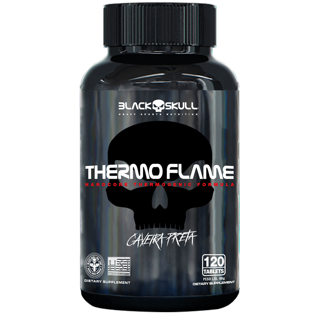 Termogênico Thermo Flame Black Skull 120 Tabletes