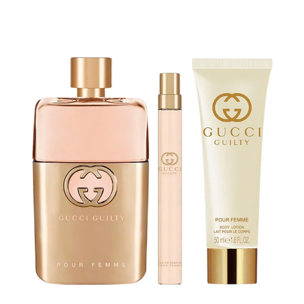 Kit Gucci Guilty Feminino Eau de Parfum 90ml + 10ml + Body Lotion 50ml