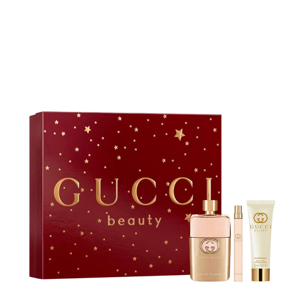 Kit Gucci Guilty Feminino Eau de Parfum 90ml + 10ml + Body Lotion 50ml
