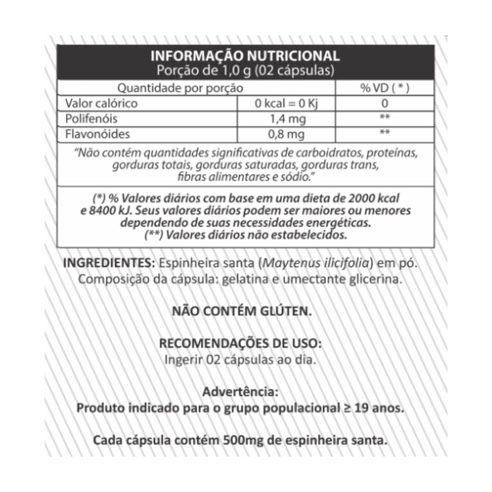 Espinheira Santa Denature 500mg 100 Cápsulas