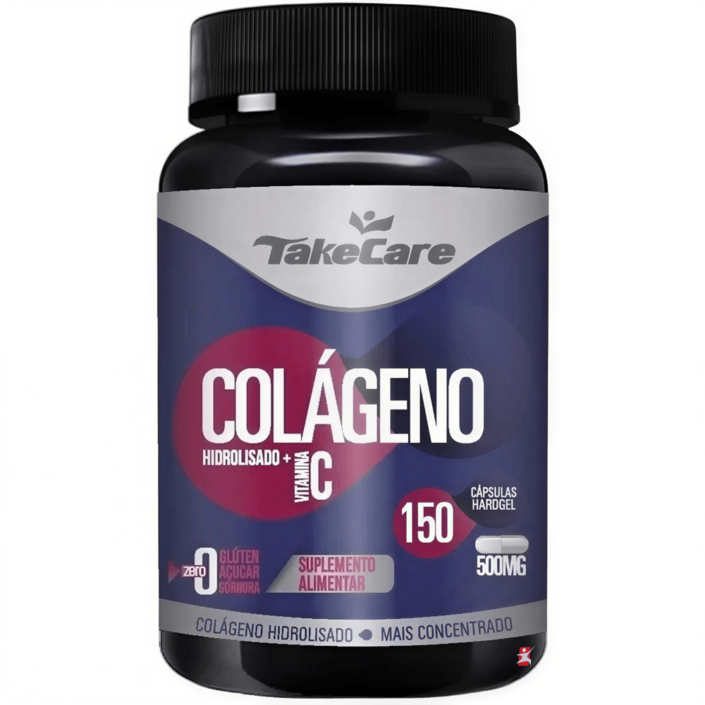 Colágeno Hidrolisado Com Vitamina C Take Care 500mg 150 Cápsulas