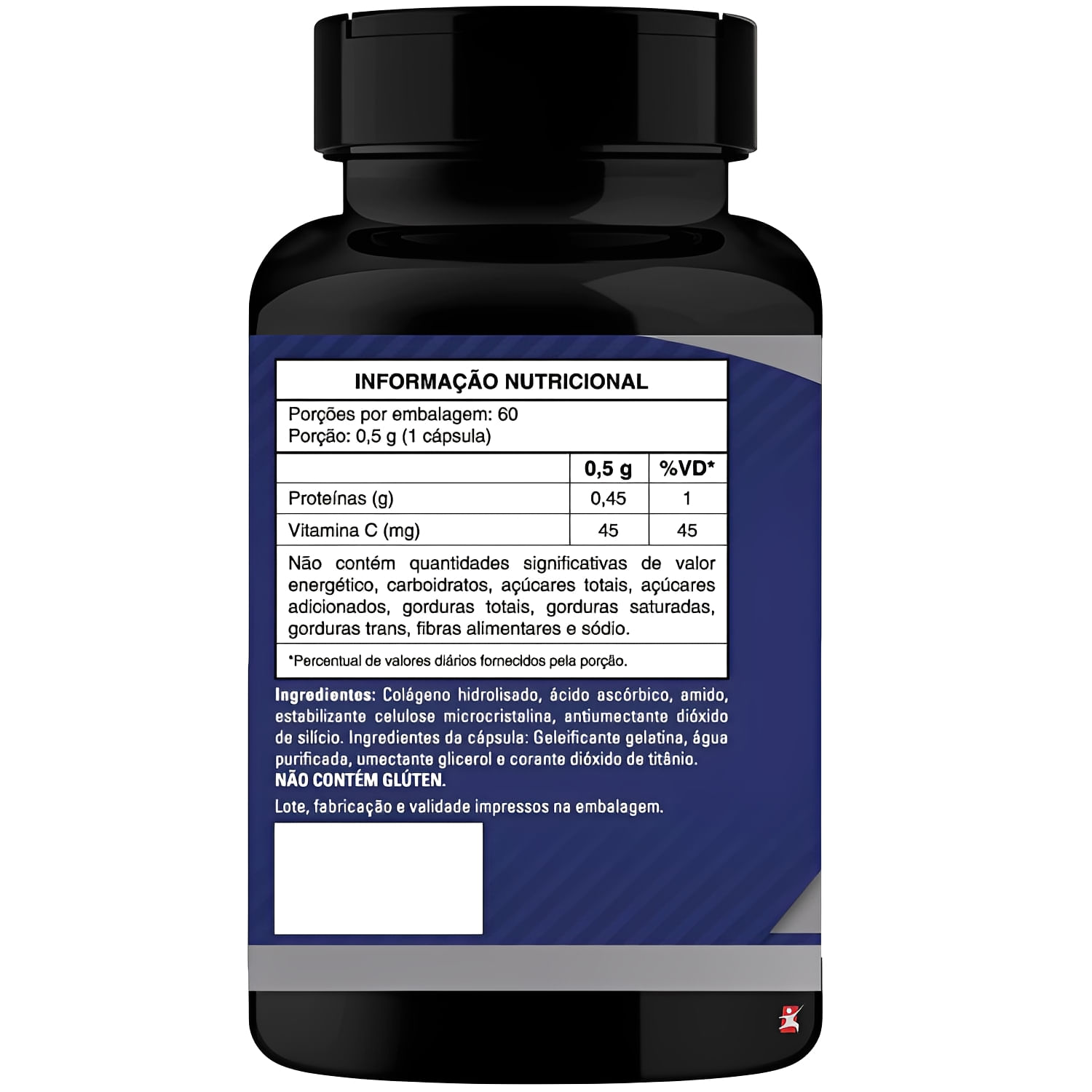Colágeno Hidrolisado Com Vitamina C Take Care 500mg 60 Cápsulas