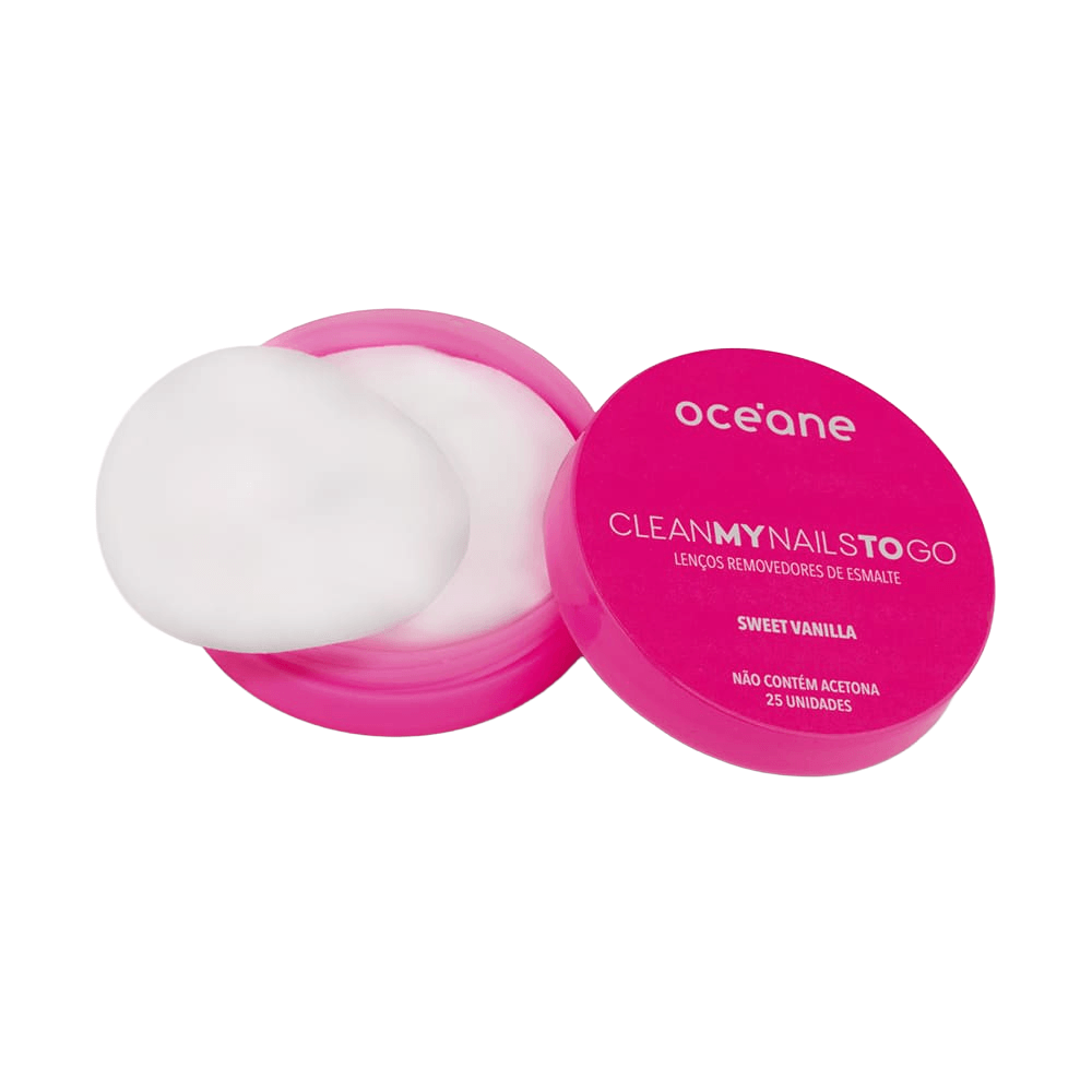 Lenço Removedor de Esmalte Clean My Nails To Go Oceane 25 Unidades