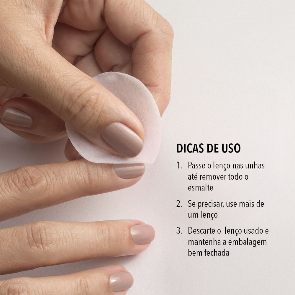 Lenço Removedor de Esmalte Clean My Nails To Go Oceane 25 Unidades
