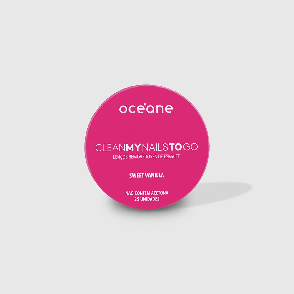 Lenço Removedor de Esmalte Clean My Nails To Go Oceane 25 Unidades