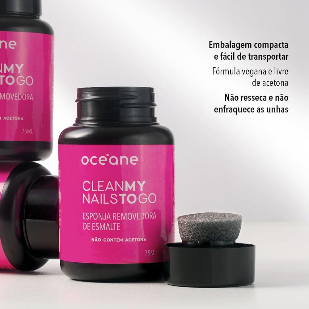 Esponja Removedora de Esmalte Clean My Nails To Go Oceane 75ml