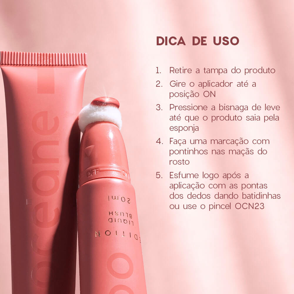 Blush Líquido Glossy Edition Oceane 20ml Cor Rose Pink