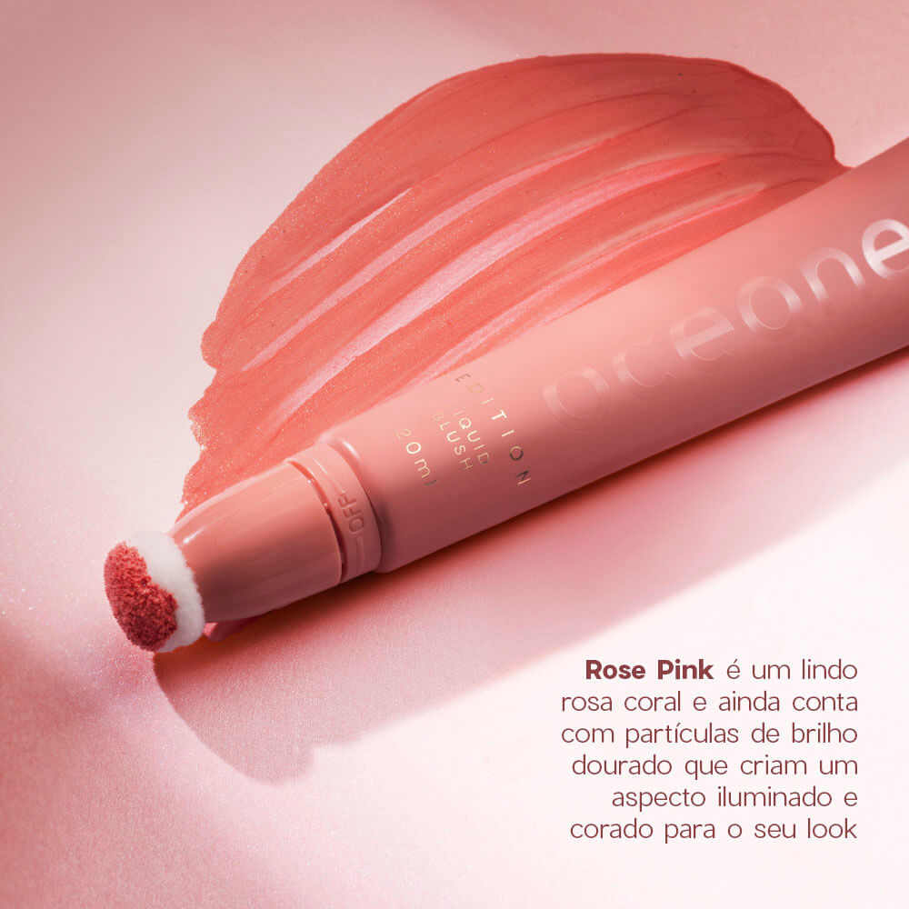 Blush Líquido Glossy Edition Oceane 20ml Cor Rose Pink