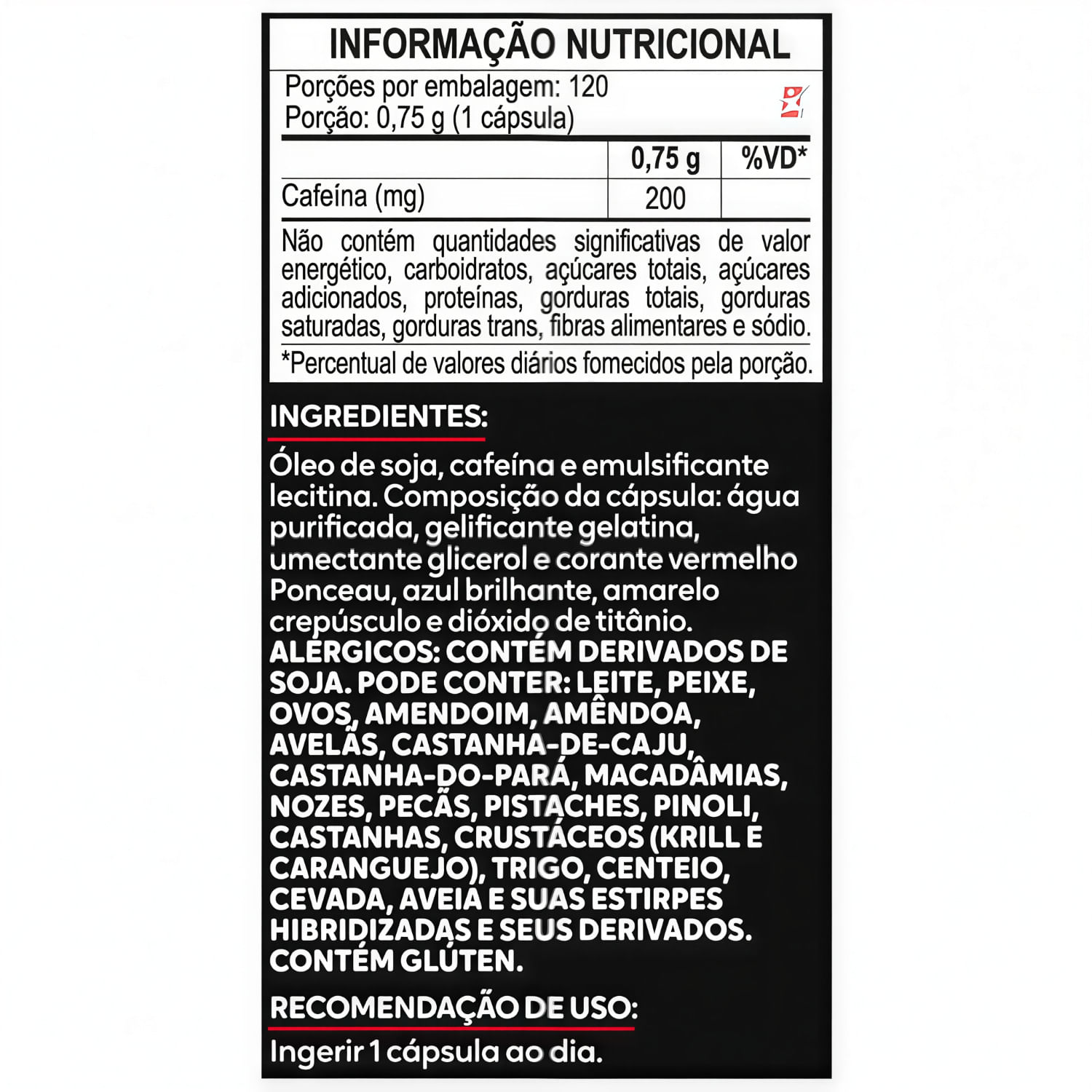 Cafeína Maltta Nutrition 120 Cápsulas