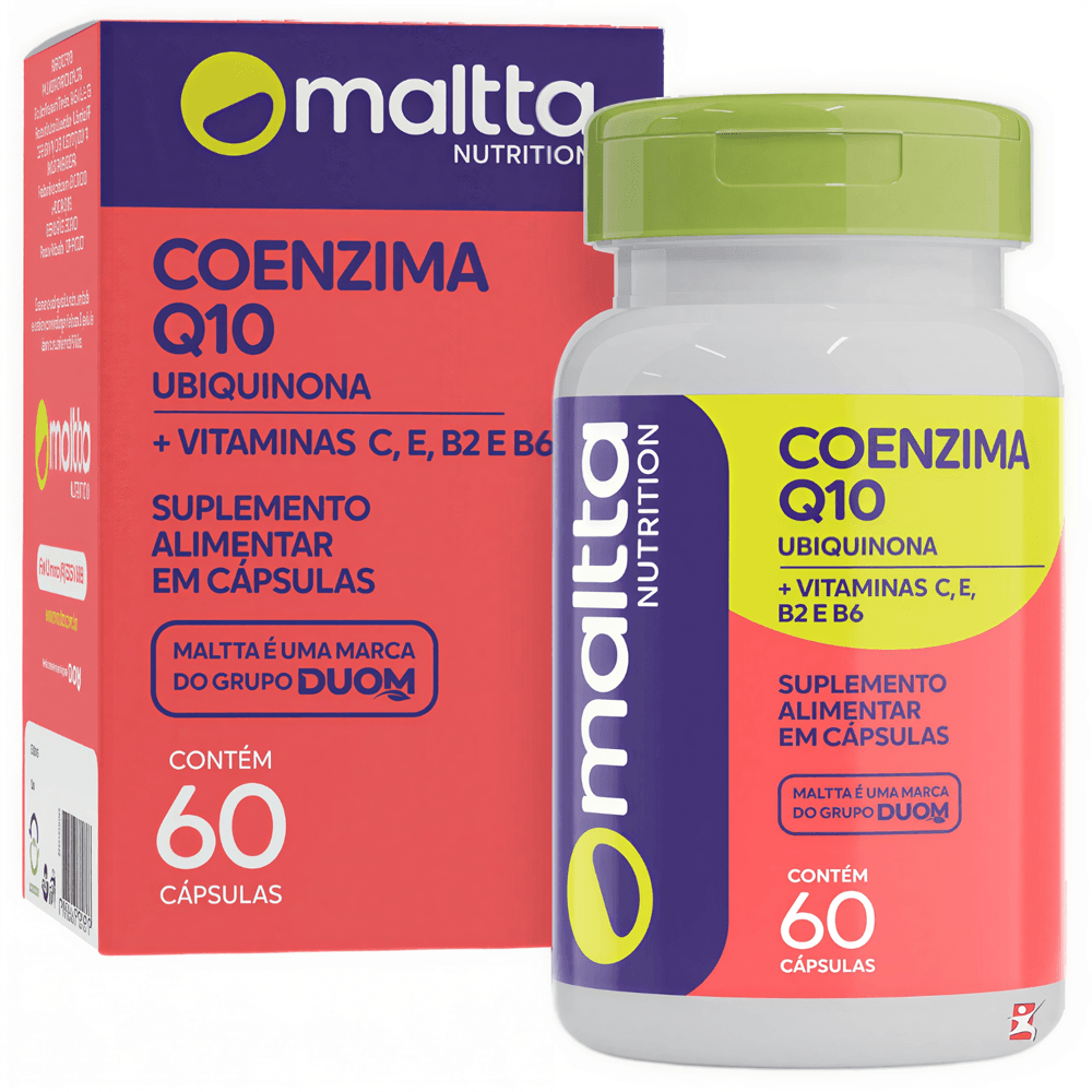 Coenzima Q10 Vitaminas C, E, B2 e B6 Maltta Nutrition 60 Cápsulas
