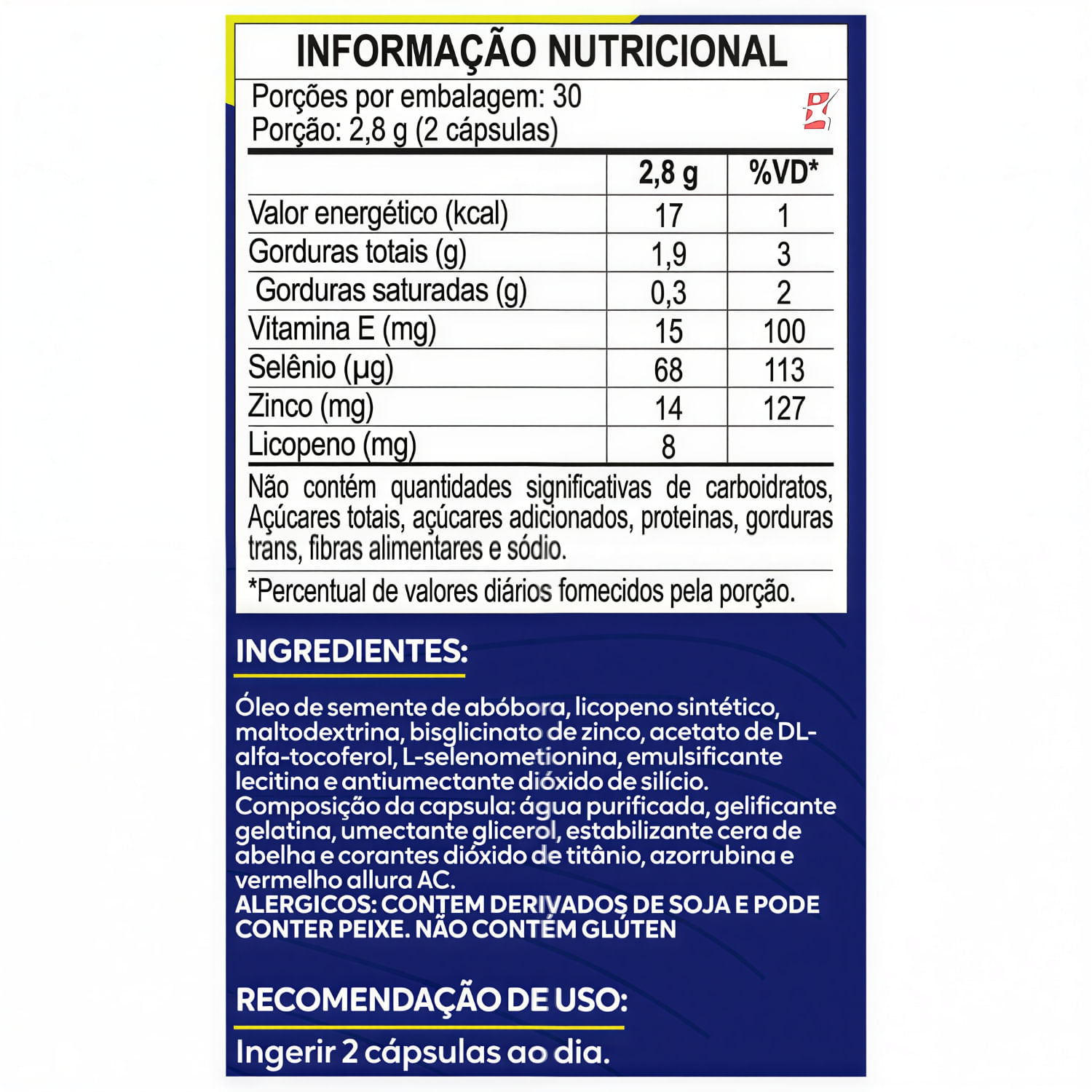 Maltta Pros Abóbora + Licopeno + Selênio + Zinco + Vitamina E Maltta Nutrition 60 Cápsulas