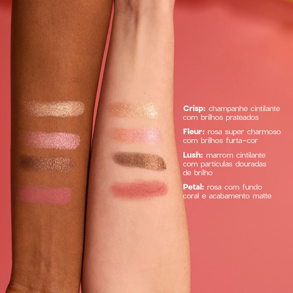 Paleta de Sombras 4 Eyeshadow Glossy Edition Oceane