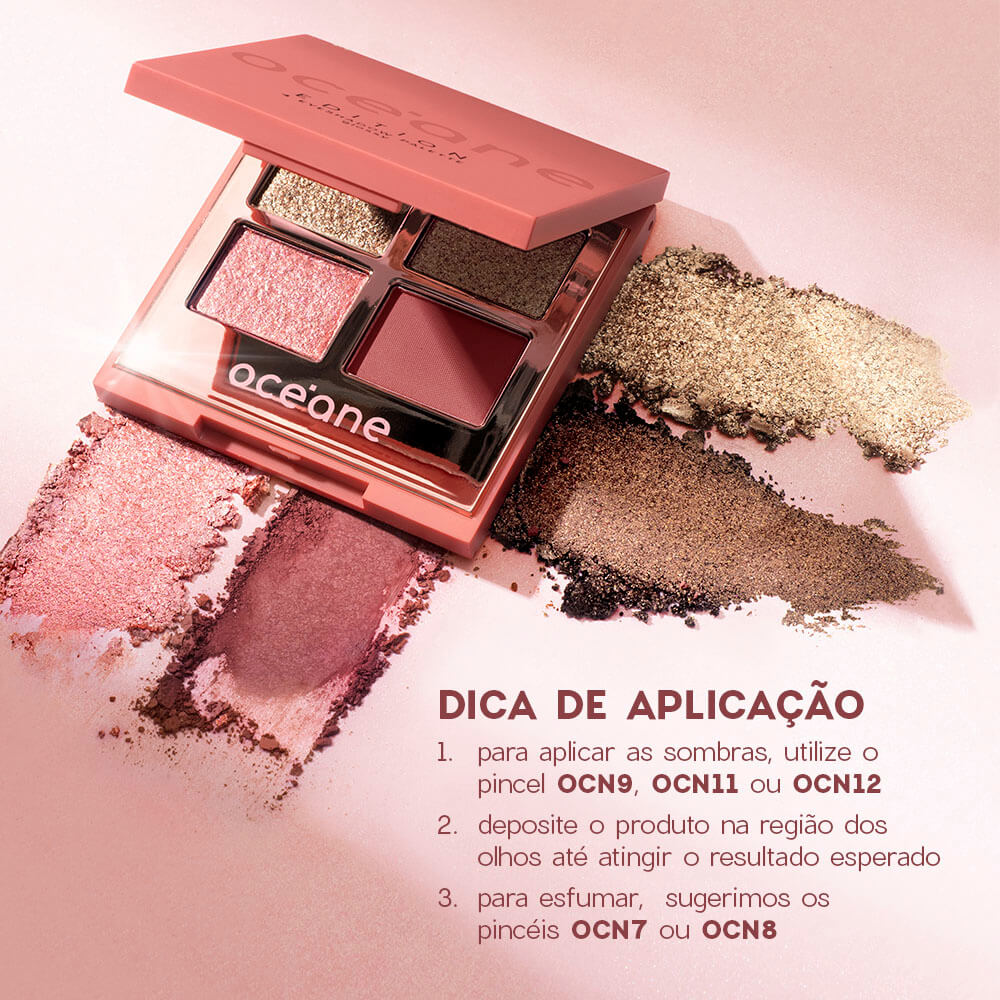 Paleta de Sombras 4 Eyeshadow Glossy Edition Oceane