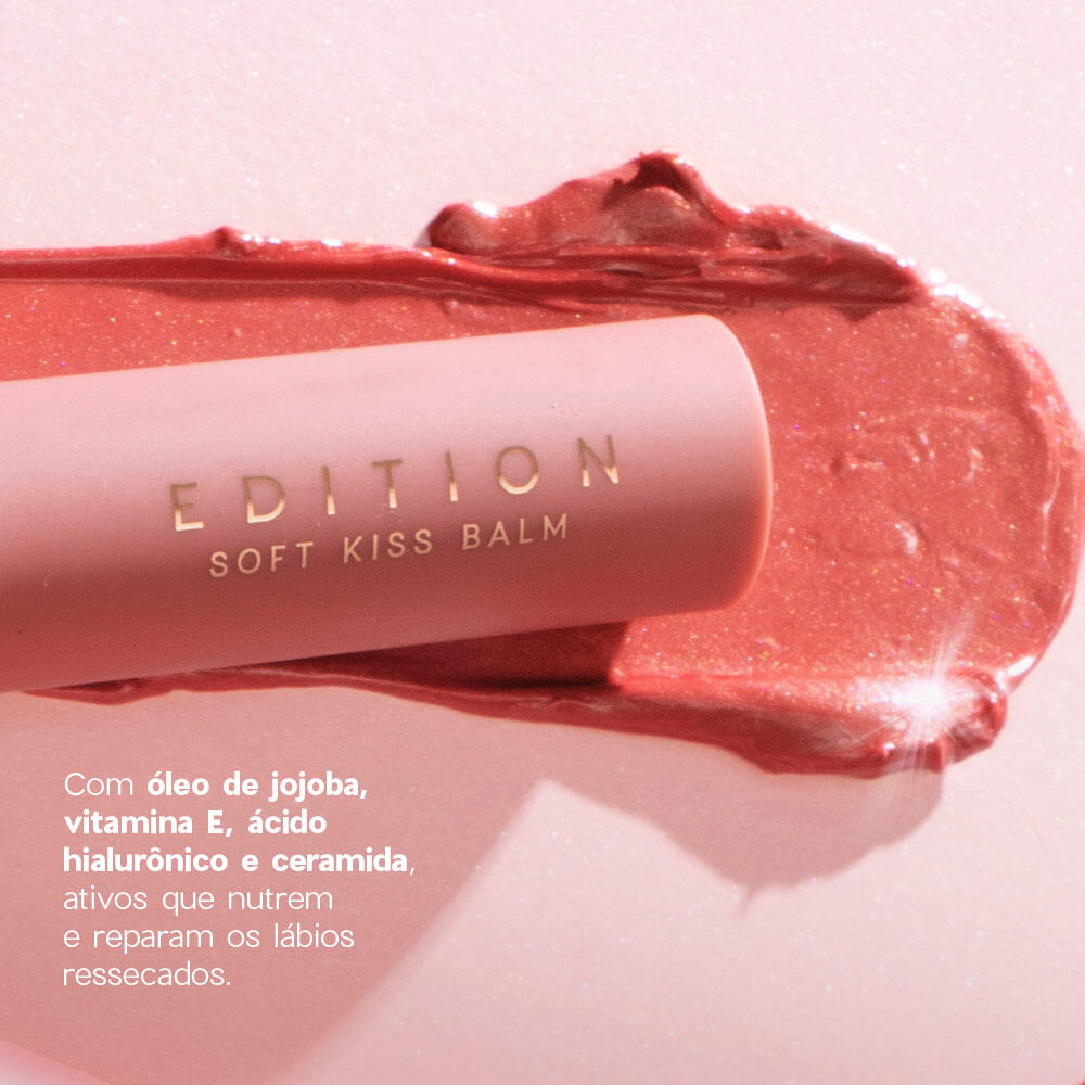 Bálsamo Labial Soft Kiss Glossy Cor Rose Pink