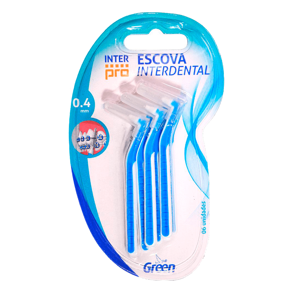 Escova Interdental Inter Pro Green 0.4mm 6 Unidades