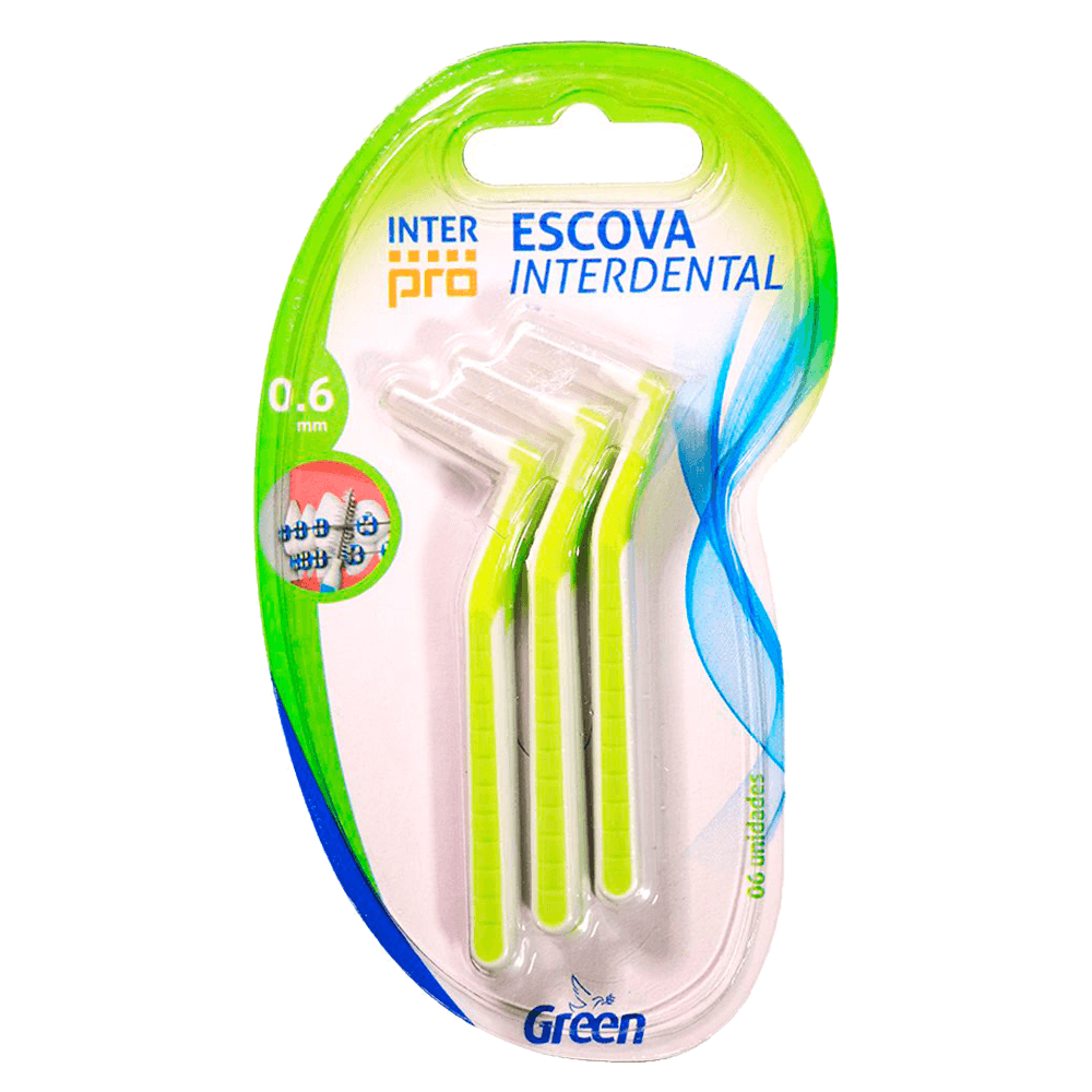Escova Interdental Inter Pro Green 0.6mm 6 Unidades